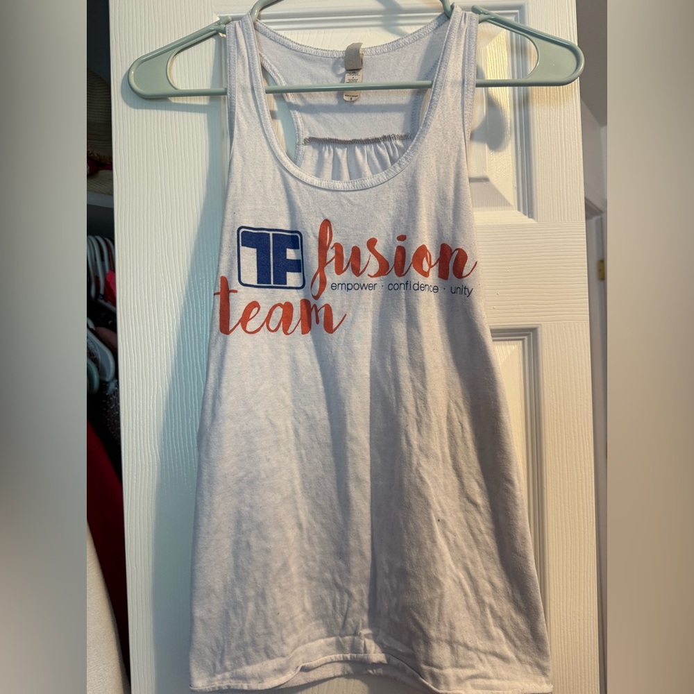 Bella Canvas Blue and Red Sleeveless Relaxed Tank Top